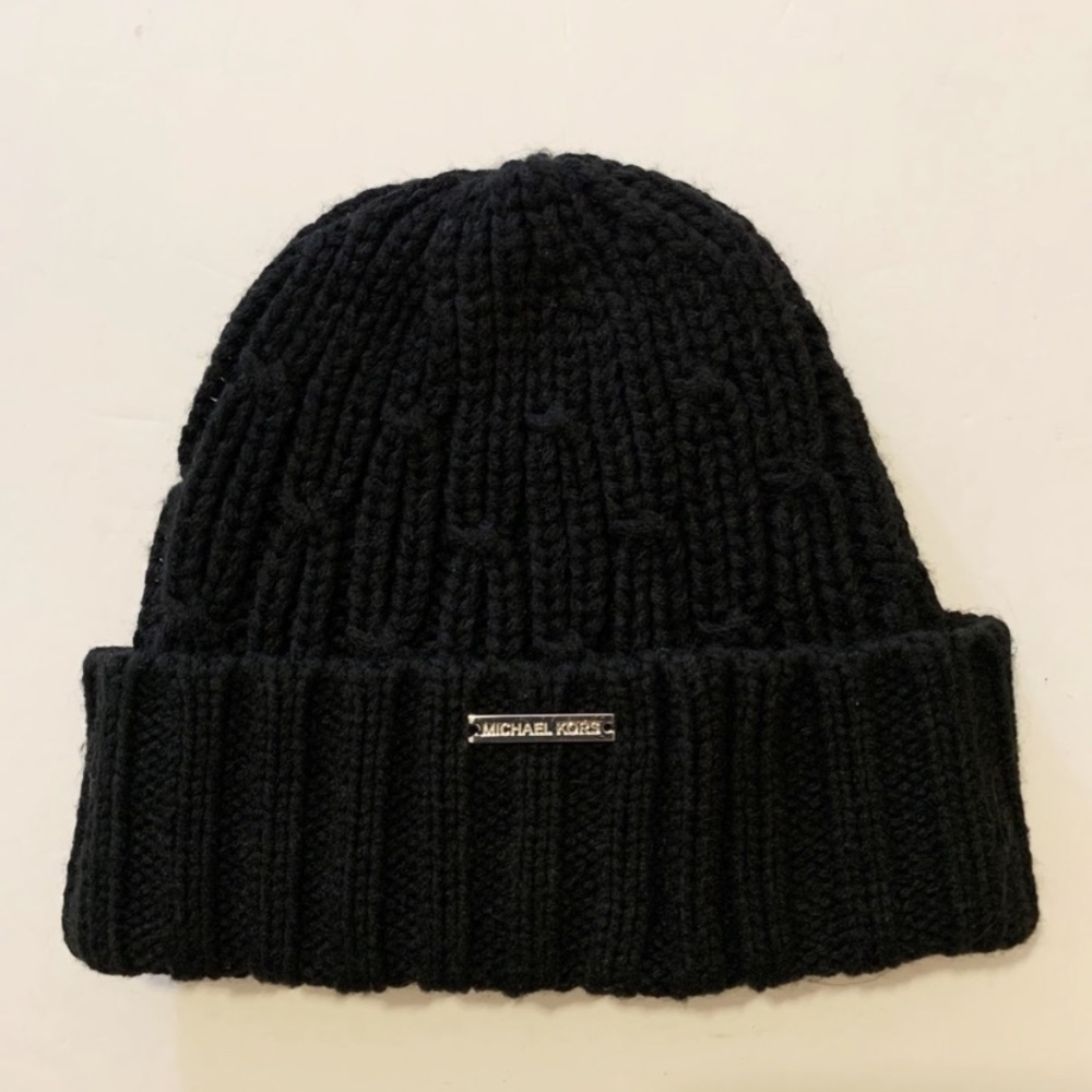 Michael Kors Black Knit Beanie